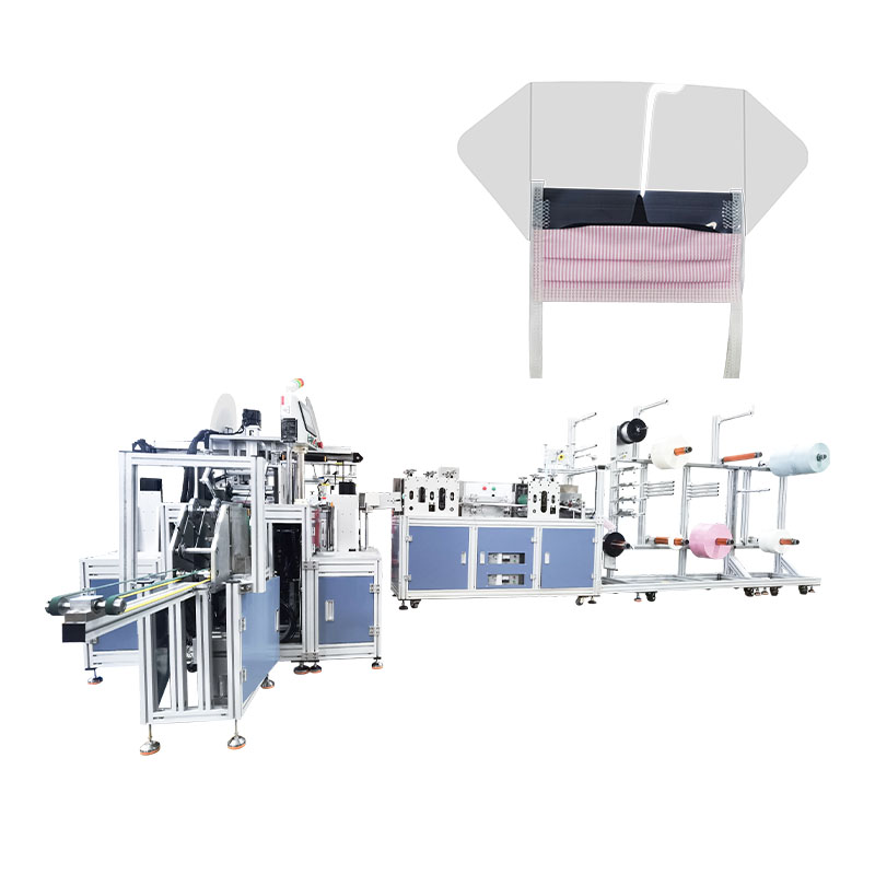 Automatic Medical 1+1 Tie  Facemask With Visor Machine